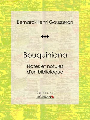 cover image of Bouquiniana